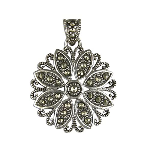 Strictly Gifts Pendentif en argent sterling 925 oxydé en forme