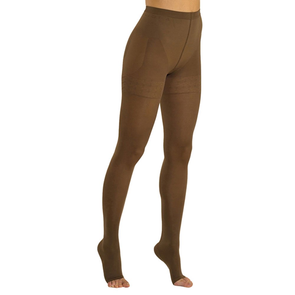 SOLIDEA Medias 1ª clase Moka Wonder Modelo Ccl.1 punta abierta art. 0419A8 Size S, Moca