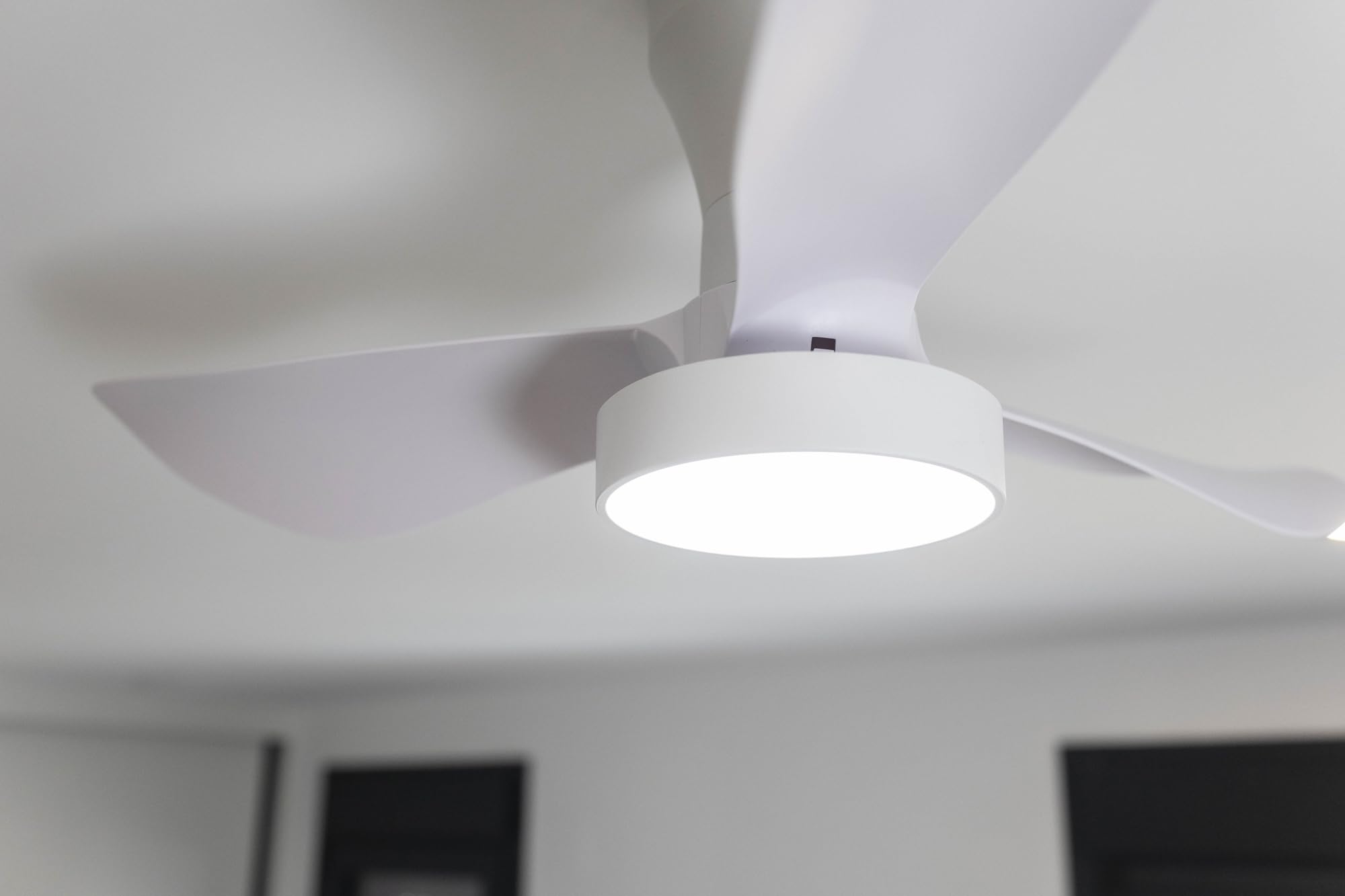 DUPI Ventilador de Techo PRO AIR | Motor DC Silencioso | 6 Velocidades | Luz LED Dimmable 3000–6000K | Mando con Temporizador | Ø 80 cm | Blanco