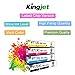Kingjet 970XL 971XL Ink Cartridges Compatible for HP Printers Replacement for HP 970 971 970XL 971XL Work with Officejet Pro X576dw X451dn X451dw X476dw X476dn X551dw Printers, 4 Pack (B/C/M/Y)