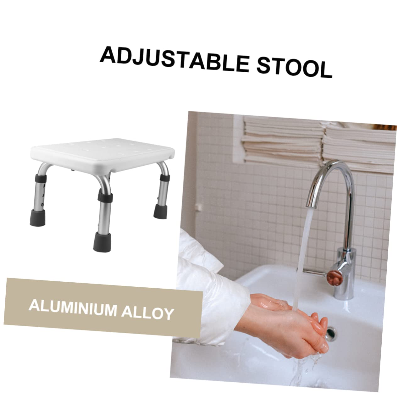 UPKOCH Taburete Telescópico Ajustable De Baño Asiento Resistente para Ducha Antideslizante Color Aleatorio para Ancianos y Personas Movilidad Reducida
