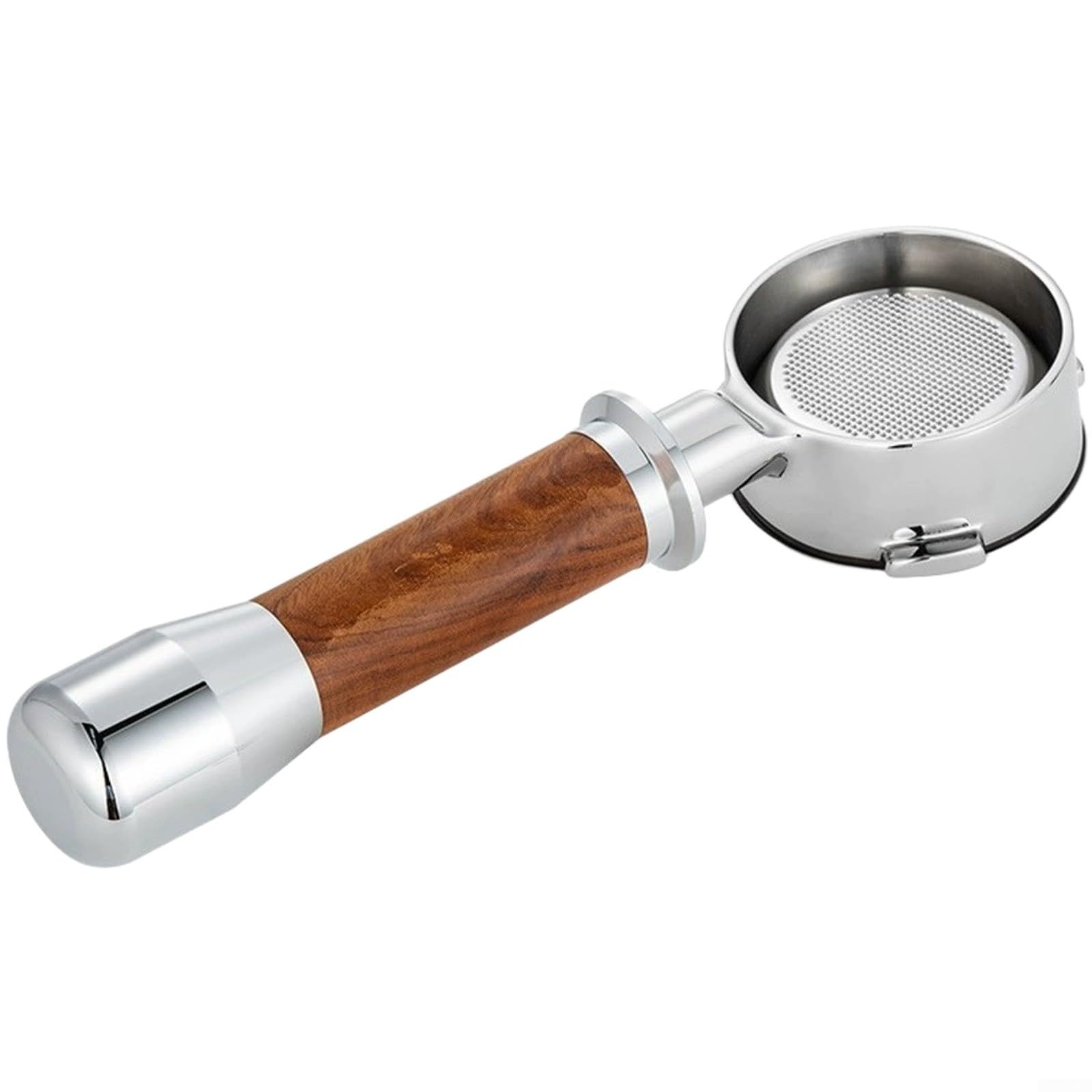 Portafiltro da caffè senza fondo da 58 mm, manico in legno staccabile, cestello in acciaio inossidabile SUS304, per macchine da caffè Nuova, per passo m10, impugnatura ergonomica
