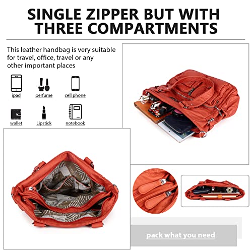 Image of Angelkiss Purses Handbags for Women PU Tote Satchel Bags for Women Pockets Shoulder Bags | PU
