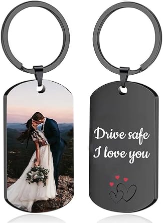 Custom Keychain with Picture,Personalized Keychains with Engraving