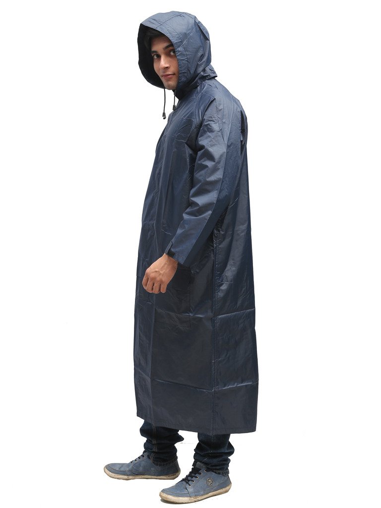 Duckback Solid Men's Raincoat Blue 