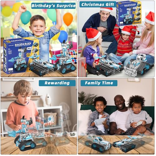 Suplanet K96132 Stem Robot For Kids Ages 8-14, 5-In-1 Remote Control And App Programmable Robot Toys - 720 Pcs Diy Building Science Educational Kit thumb #5