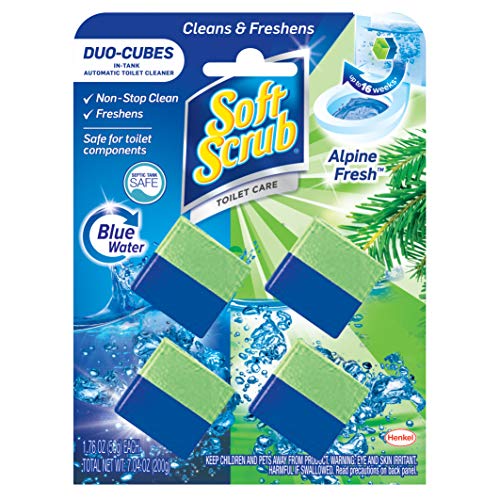 Soft Scrub in-Tank Toilet Cleaner Duo-Cubes, Alpine Fresh, 4Count