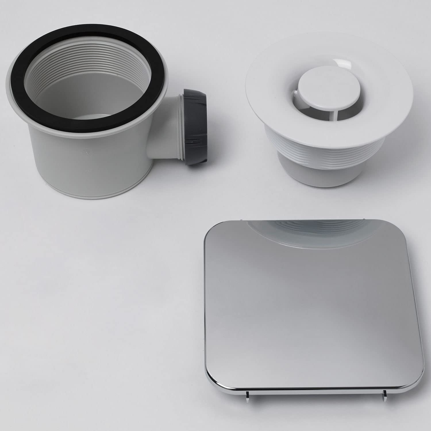 Evan Square Chrome Fast Flow Shower Tray Waste 90mm