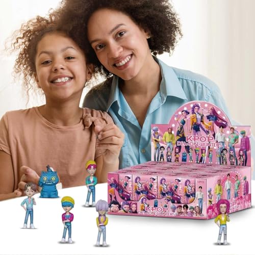 Cool Hunter 12-teiliges 3D Sammler Blind Box Set - Farbige Mystery Figuren Kollektion mit Display Ständer, Jahresgeschenk für Mädchen und Fans