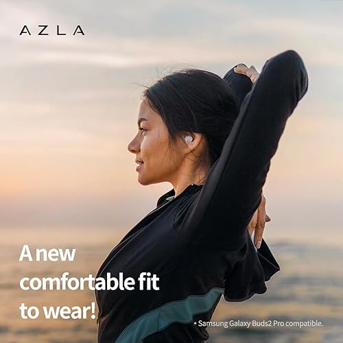 Miniatura 8 de AZLA SednaEarfit MAX para Galaxy Buds 2 Pro Phantom Black (SSSMS), puntas de auriculares para auriculares inalámbricos, puntas de repuesto de