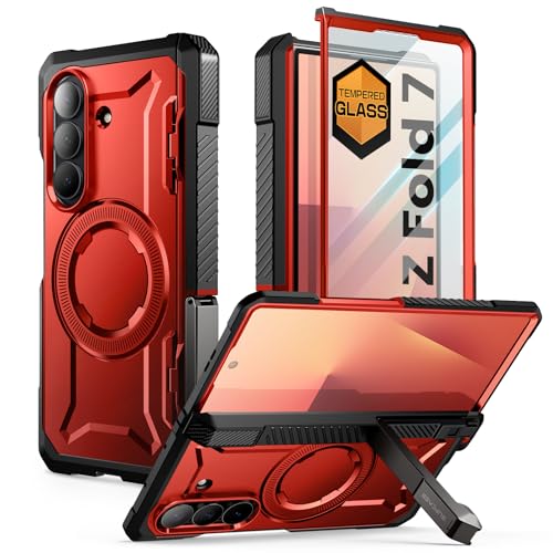 SUPCASE for Samsung Galaxy Z Fold 7 Case with Kickstand (UB Grip), [Compatible with MagSafe] [Built-in Tempered Glass Screen Protector] [Hinge Coverage] Military-Grade Protection Phone Case,