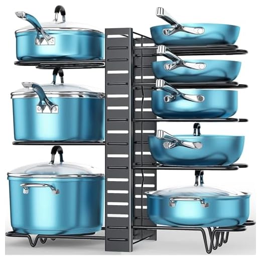 ORDORA 8-Tier Adjustable Pot Organizer