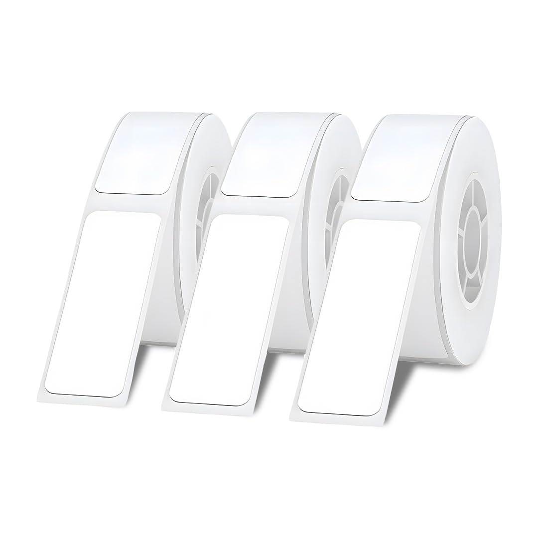 Helett® HE24 Compatible Label Tape - 12mm x 50mm (15/32" x 1 31/32 ") | Direct Thermal Self-Adhesive Labels | 130 Labels Per Roll | Designed for HE24 Printer (No NFC Tag Required) | Pack of 3 Rolls-image-5