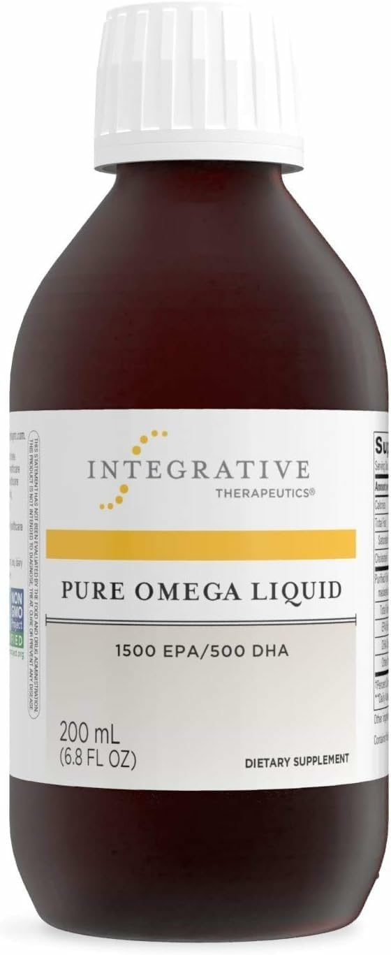 Integrative Therapeutics Pure Omega Liquid Fish Oil, Lemon, 6.8oz