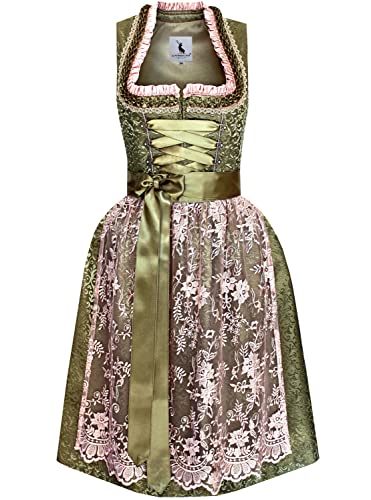Alpenmärchen Midi Dirndl aus Exklusiver Kollektion inkl. Spitzenschürze...