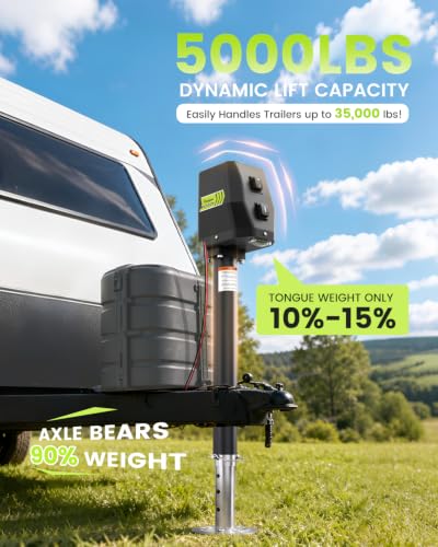 Electric Trailer Jack with Bubble Level