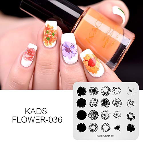 Kads 5Pcs Nail Stamp Plates Set Nails Art Stamping Plate Leaves Flowers Animal Nail Plate Template Image Plate #TOP2