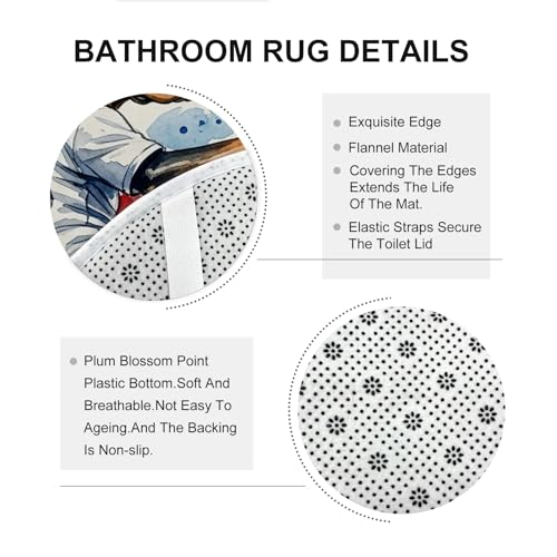 Rideau de douche football et tapis coonhound pour salle de bain 183cm