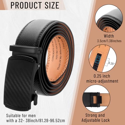 Mens Ratchet Belt Congrats on Being My Husband Personalized Engraved Leather Belt for Him Birthday Wedding Gift2