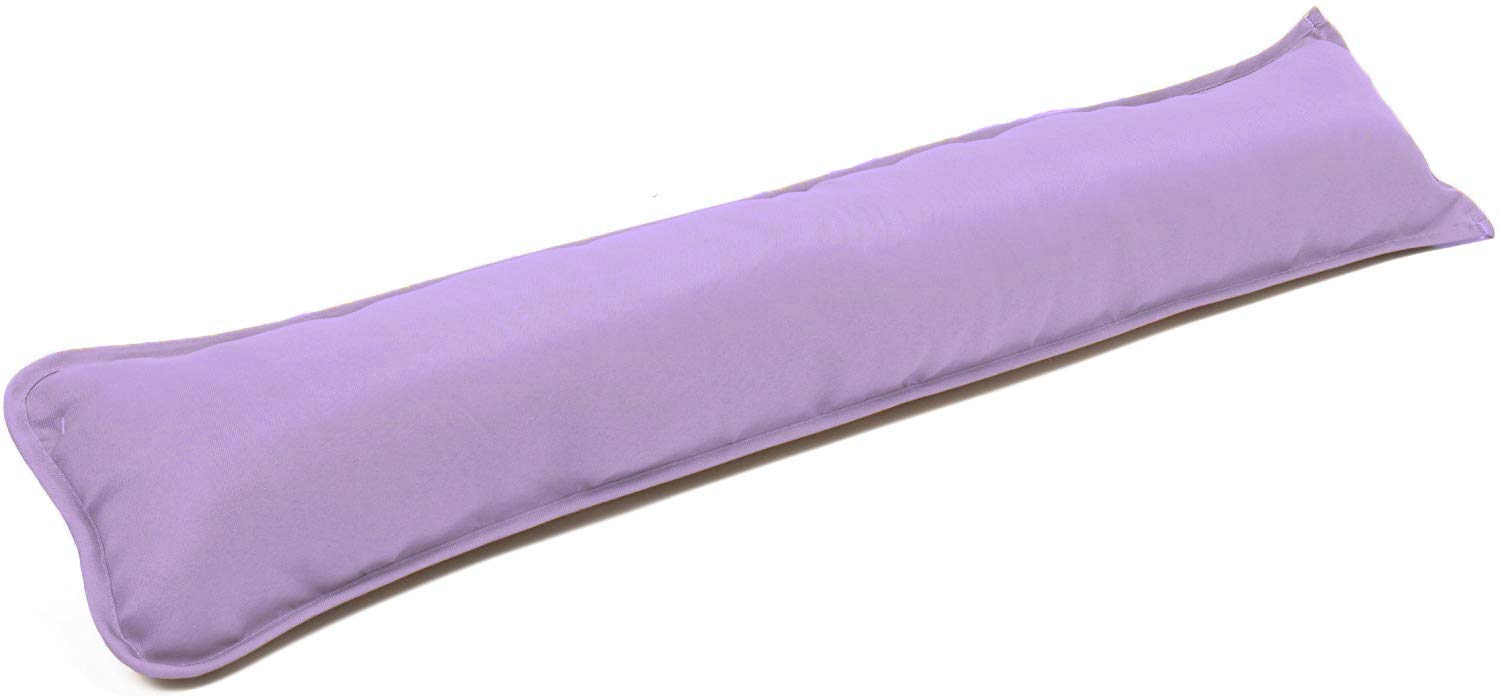 Amigozone Lilac Plain Fabric Draught Excluder Decorative Door Or Window Draft Guard, Energy Saver (Set Of 4, )