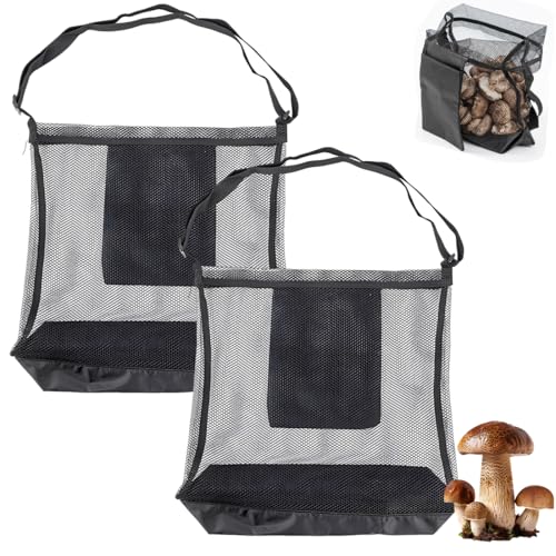 GXGM 2 Stück Pilzsammeltasche, Pilztasche Set Geschenk für Pilzsammler
