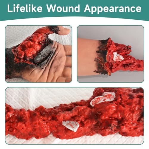 Image of Wearable Wound Packing Arm Trainer, Partial Arm Amputated Simulation Kit for Medical Training, Emergency Trauma Assessment Practice Set