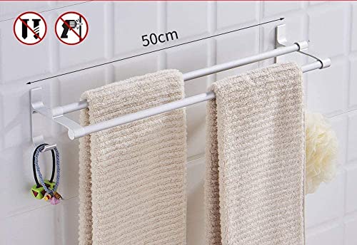 Porte-serviettes double 60 cm aluminium pour optimiser les petits espaces - 3