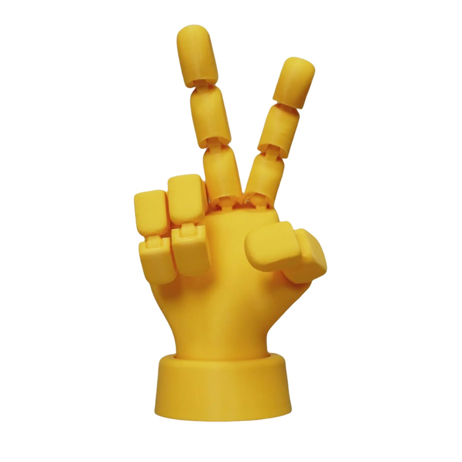 Ljmyy Yellow Hand Model Flexible Moveable Fingers Manikin Hand Figure For Sketching Drawing Home Office Desk Posable Joints