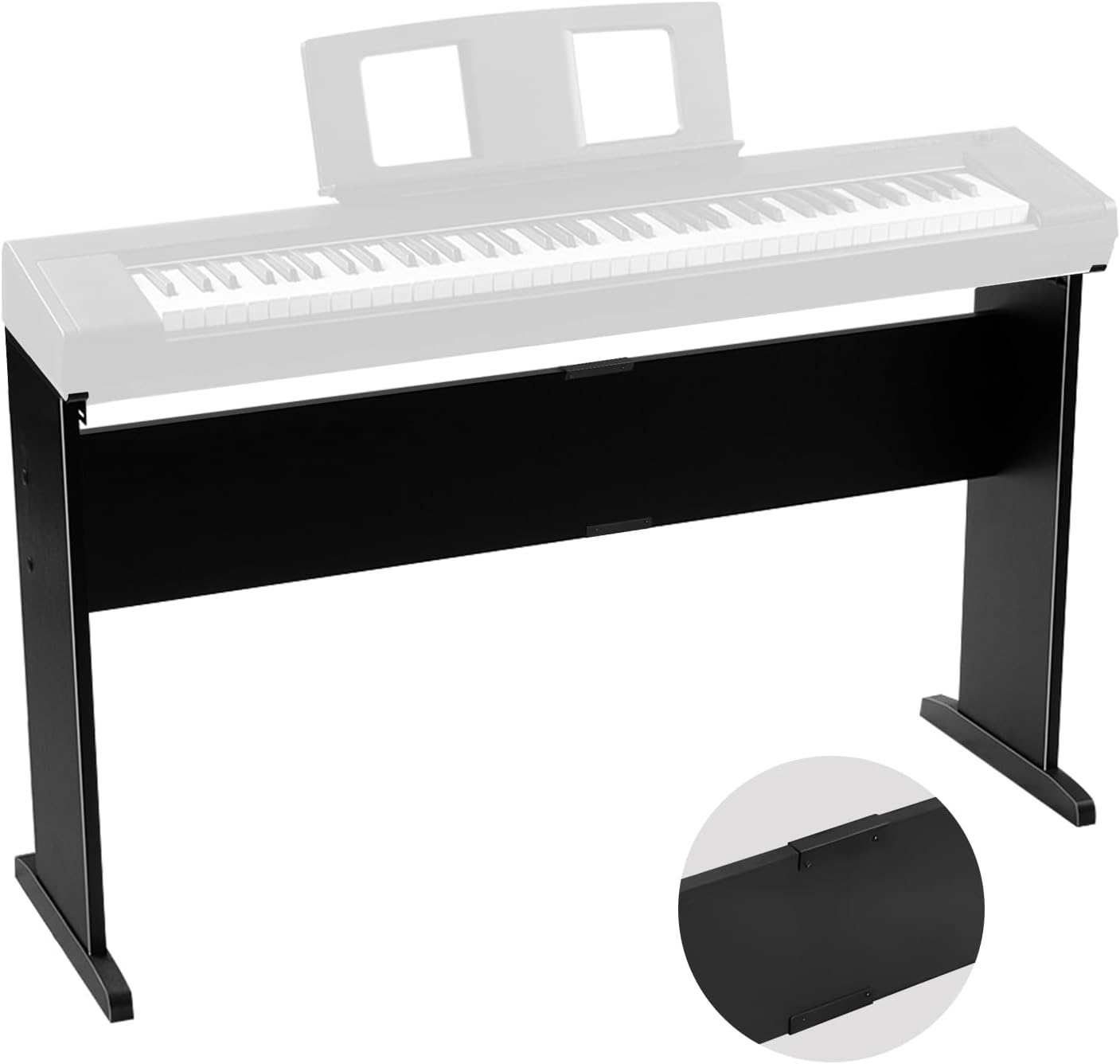 AODSK Universal Wooden Stand for Digital Pianos, Reinforced Edition, Adjustable Width Digital Piano Rack—Sturdy, Non-Slip, Scratch-Resistant Design, Compatible with Multiple Keyboards - Image 1 of 6