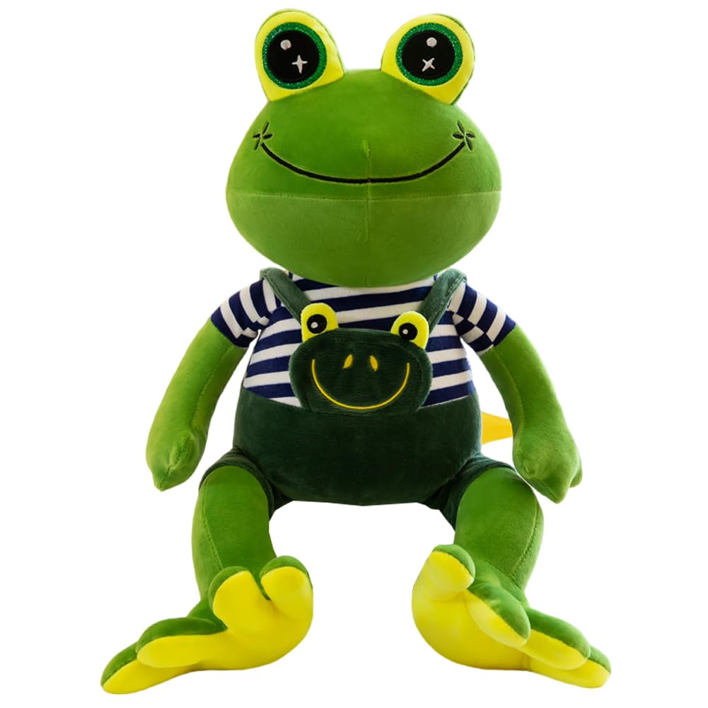 CLKDPNO Frog Plush Toy, Soft Frog Stuffed Animal, Animal Plush Dolls, Stuffed Cartoon Plushies Gift for Kids -30cm