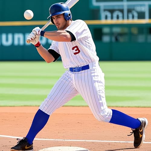 Baseball Socks and Belt Combo Set Adjustable Softball Baseball Socks and Elastic Waist Belt for Adult2