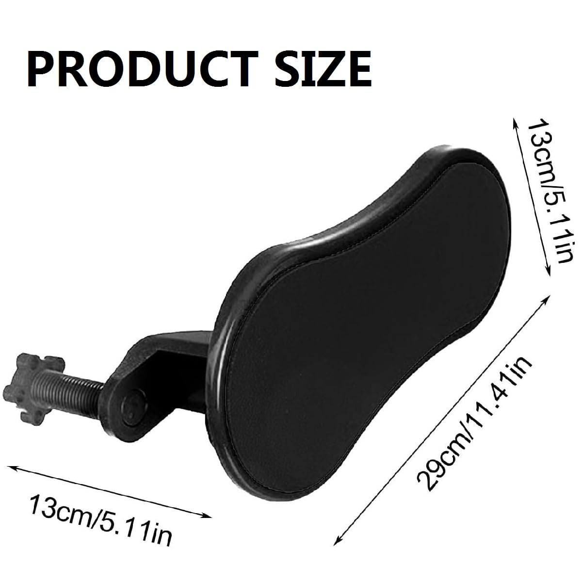 Coussin d'Accoudoir d'Ordinateur Amovible, Support de Bras Rotatif 180° pour Bureau