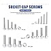 NINDEJIN 880 Pcs Screw Nuts and Bolts Assortment Kit, M2 M3 M4 M5 Metric Bolts and Nuts and Washers Set, 304 Stainless Steel Precise Hex Socket Head Cap Machine Screws Set with Allen Wrenches