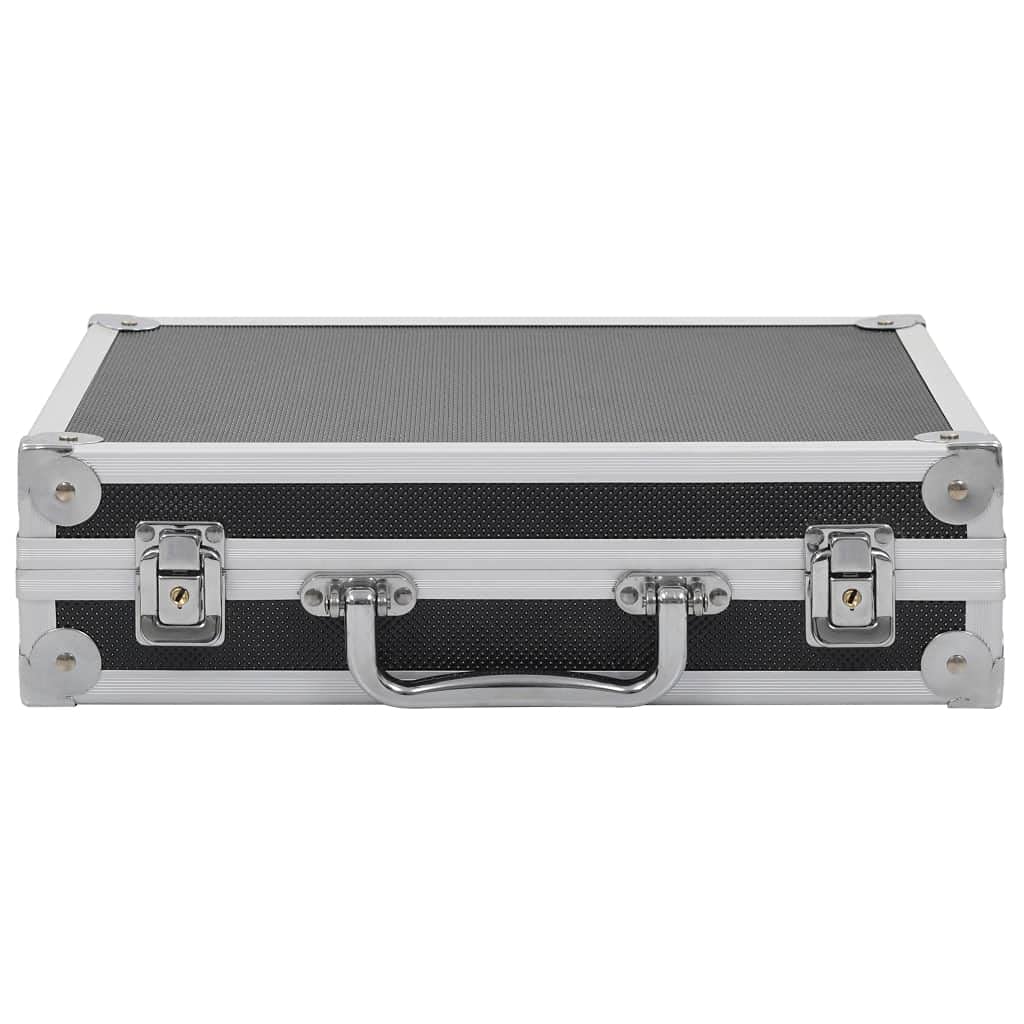 vidaXL Maletín para Armas de Aluminio y ABS con Cerradura Llaves Negro