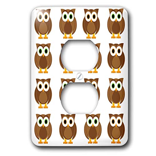 Cache-prise motif chouettes 3dRose lsp_6127_6 idéal pour chambre d'enfant