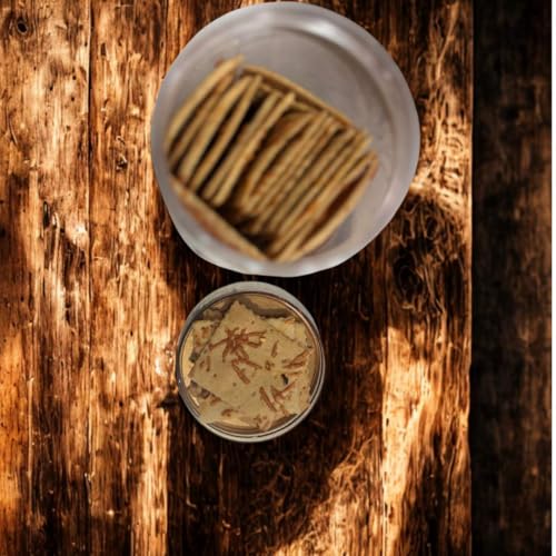 Image of Madison & Pike Sourdough Parmesan Chilli Crackers - Pack of 2 (460 g) | Bold, Cheesy & Spicy Artisan Crackers | Tangy Probiotic Snack | Crispy Gourmet Savory Treat