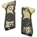 Custom for Beretta 92 - Luxury Black & Gold Two-Tone Metal Grips with Scrollwork, Includes Matching Screws, Fits Full-Size Beretta Models, 92FS, m9, 92a1, 92 INOX, Custom Design