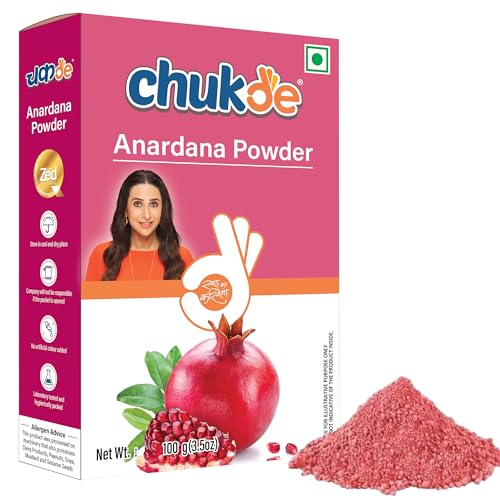 Image of Chukde - Anardana - Pomegranate Seeds Powder - Tangy & Flavorful Spice - Enhance Your Curries, Dals & Snacks - Ideal for Indian Cooking, Chutneys & Marinades - 100 Gm