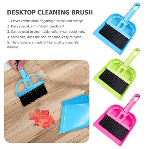 Bontannd 1 Stücke Sweep Reinigungsbürste Kleiner Besen Kusthang Set Shovel Müll Und Fegen Sie Die Geniale Kombination Daily Gadgets Zufällige Farbe – Bild 7