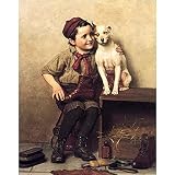 5D bricolage diamant peinture enfants et chien diamant broderie ensemble plein carré/rond diamant mosaïque image A12 30x40 cm