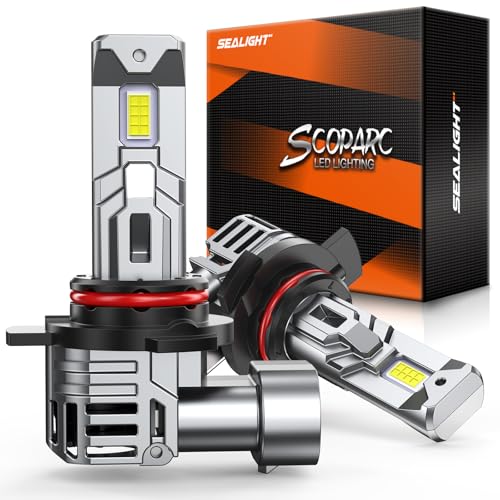 SEALIGHT 9005 Bulbs 6500K White, 800% Brightness, 2 Pack