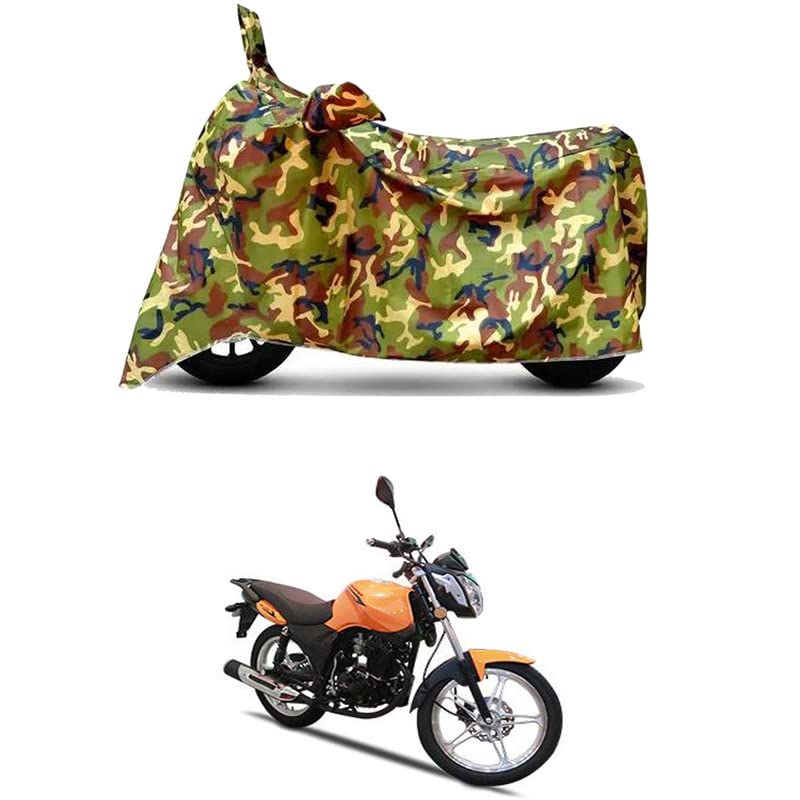 Image of Waterproof 100% PVC Coated Bike Scooty Two Wheeler Body Cover Compatible for Aftek Skipper AF-125 /UV-Rays /Heat Protection /Birds Dropping /Scratchproof /Dust Proof [6X6 Jungle Print]