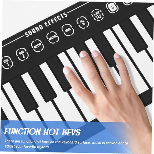 CORHAD 1 Set 49 Claviers De Piano À Touches Piano pour Enfants Piano pour Enfants Clavier De Musique Piano pour Enfants Musique Enroulable Piano Clavier Pianos Piano Roulé À La Main - Les Beatles, Paul McCartney, John Lennon, RIngo Starr, George Harrison CORHAD 1 Set 49 Claviers De Piano À Touches Piano pour Enfants Piano pour Enfants Clavier De Musique Piano pour Enfants Musique Enroulable Piano Clavier Pianos Piano Roulé À La Main – Image 8
