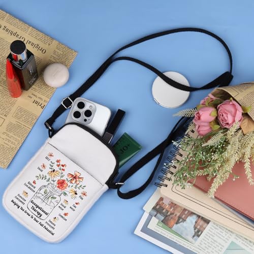 TOBGBE OT Gifts Occupational Therapy Crossbody Bag OT Therapists Healthcare Gift for Women Therapists Inspiration Gifts3