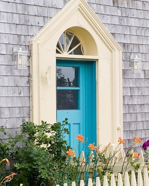 Dusk to Dawn Sensor Outdoor Wall Sconce - HWH Exterior Wall Lantern Light Fixture for Porch, Garage, Doorway, Garden, Glossy White Finish, 5HD27B-PC WH