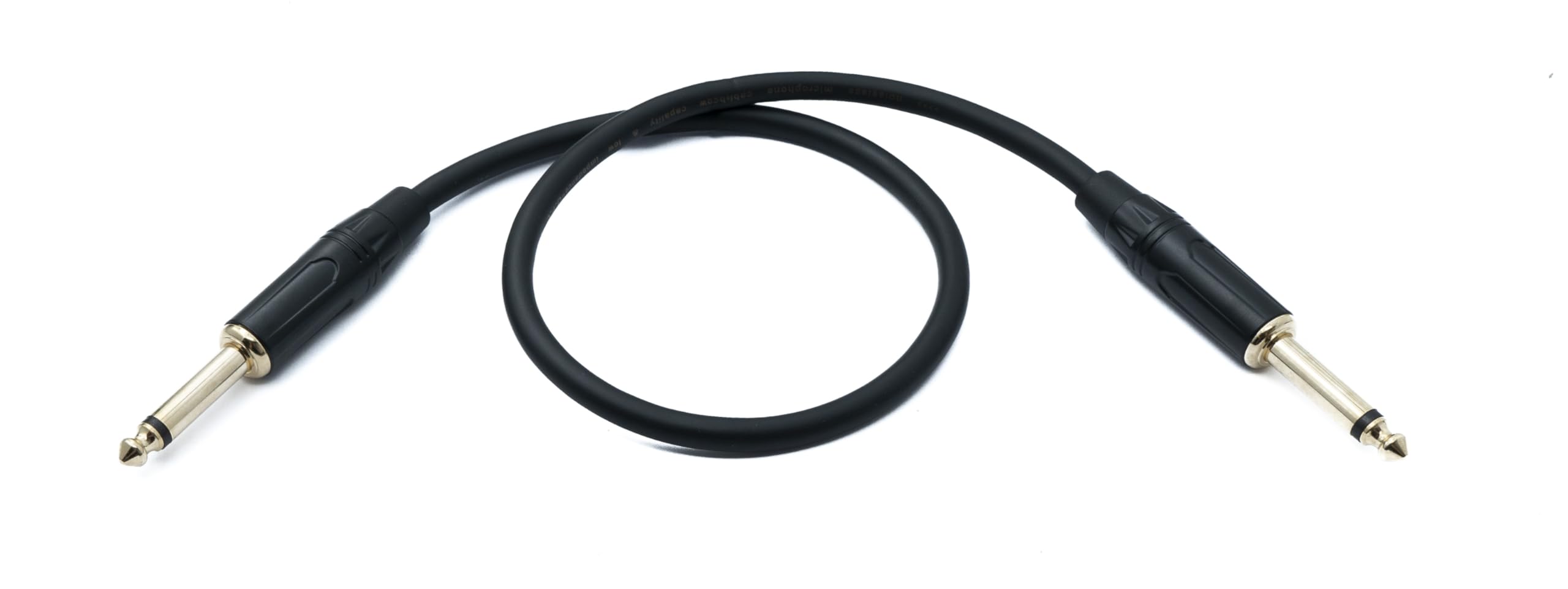 Cavo Audio Jack System-S 50 Cm – 6,35 Mm 2 Poli TS A 6,35 Mm 2 Poli, Adattatore AUX In Nero - 2