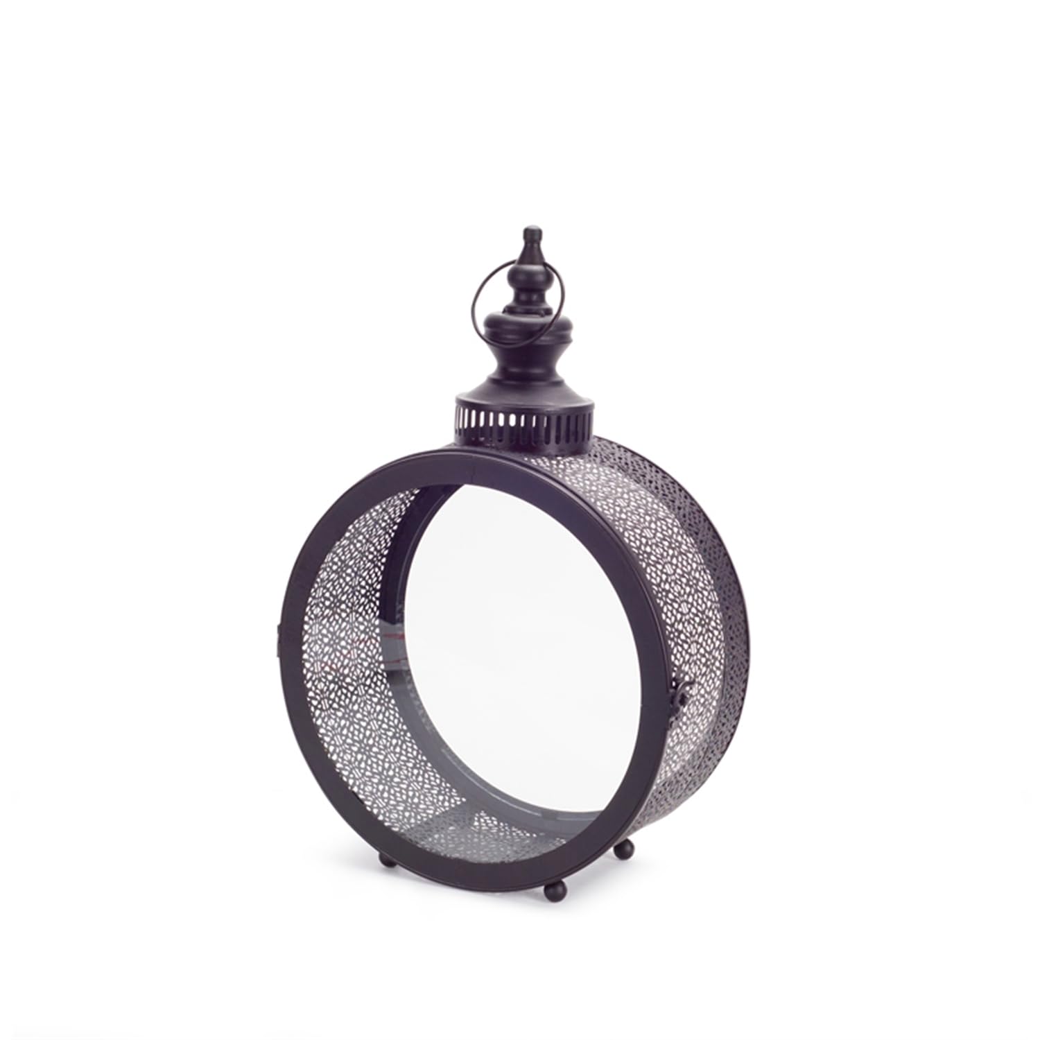 Maykoosh Black Metal Circle Lantern 17.5