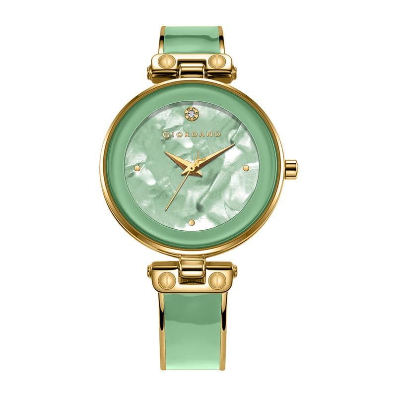 Image of Giordano Designer Analog Watch for Women - Glossy Round Dial & Bracelet Style Stainless Steel Strap