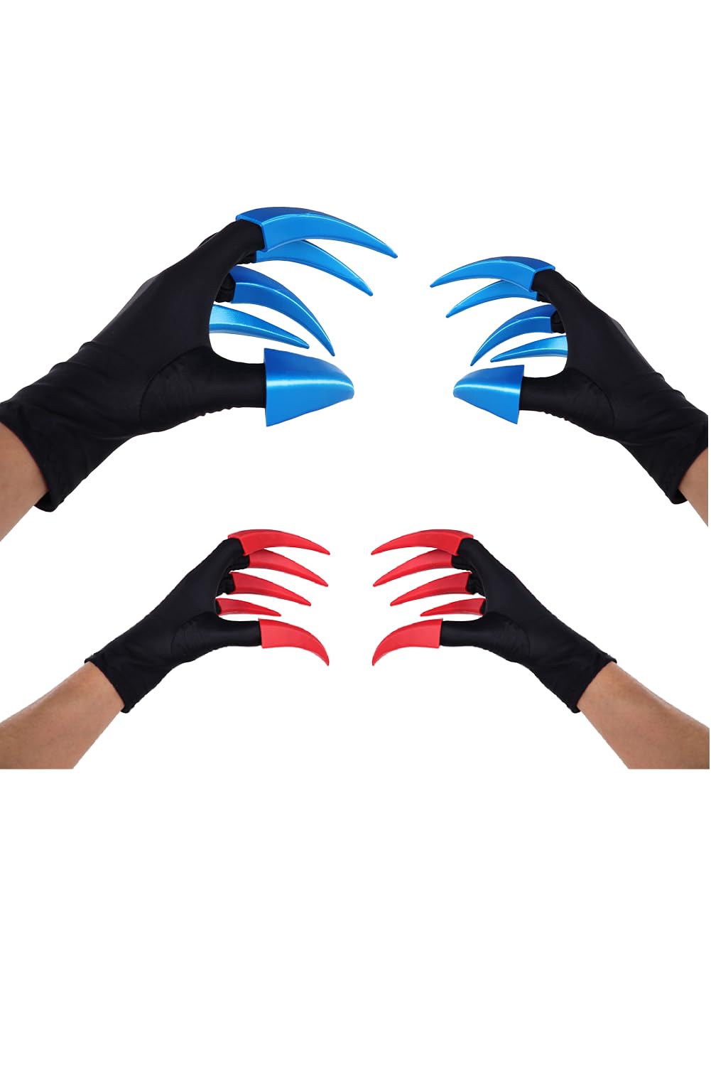 Yulefly Vox Gloves Anime Cosplay Vox Hazbin Hotel Costume Blue Paw Gloves Halloween Carnival