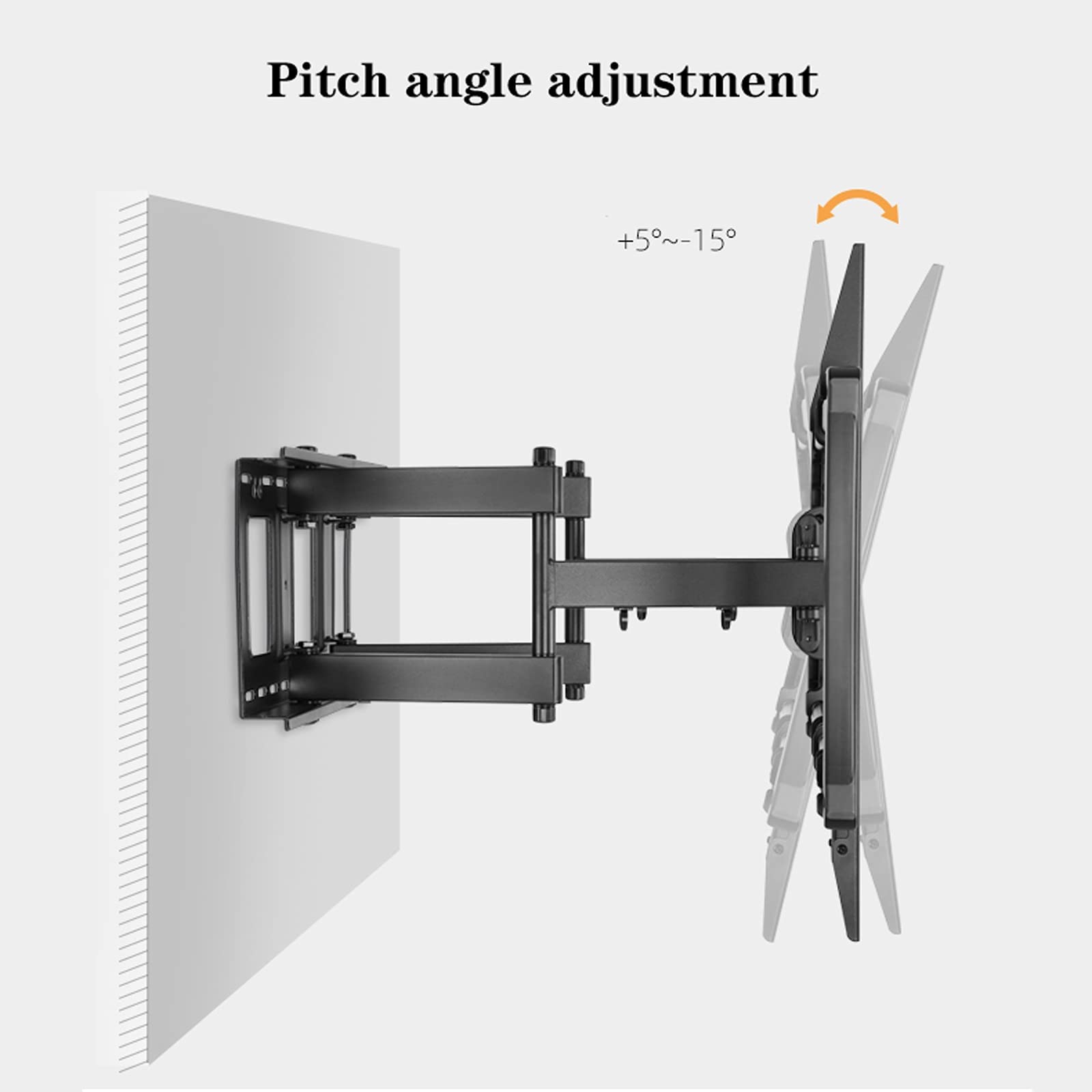 TV Stand Staffa TV montata a Parete Full Motion Articulating Arms Destensione Tilt Rotazione Staffa TV Steel Duty Duty Staffa TV, Max VESA 900x600mm Fino a 176 libbre .per casa, Ufficio